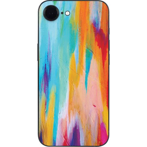 Multicolor Brush Stroke by Etta Vee iPhone 16e Skin